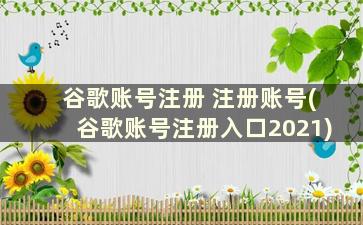 谷歌账号注册 注册账号(谷歌账号注册入口2021)